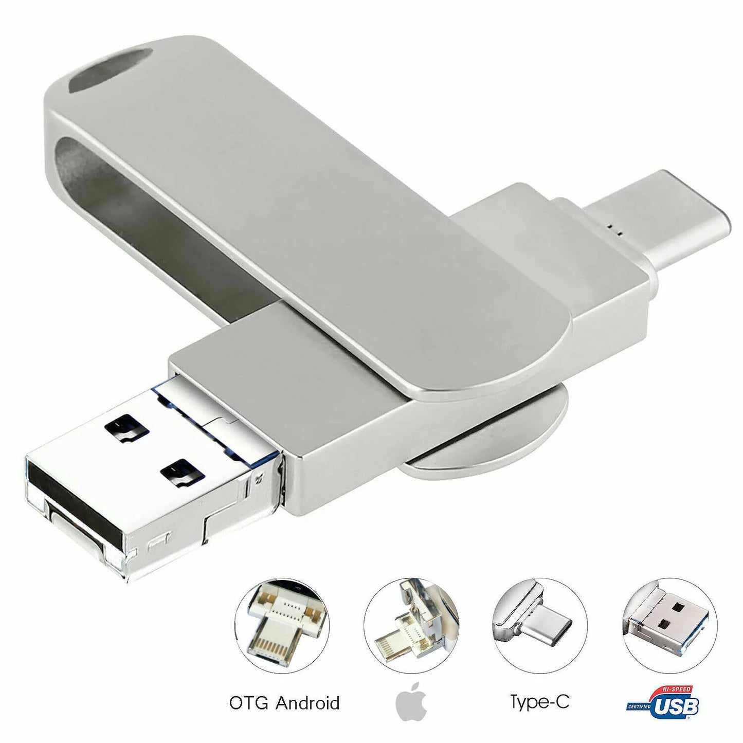 1TB USB 3.0 Flash Drive Memory Stick Type C OTG Thumb for Iphone Ipad Android