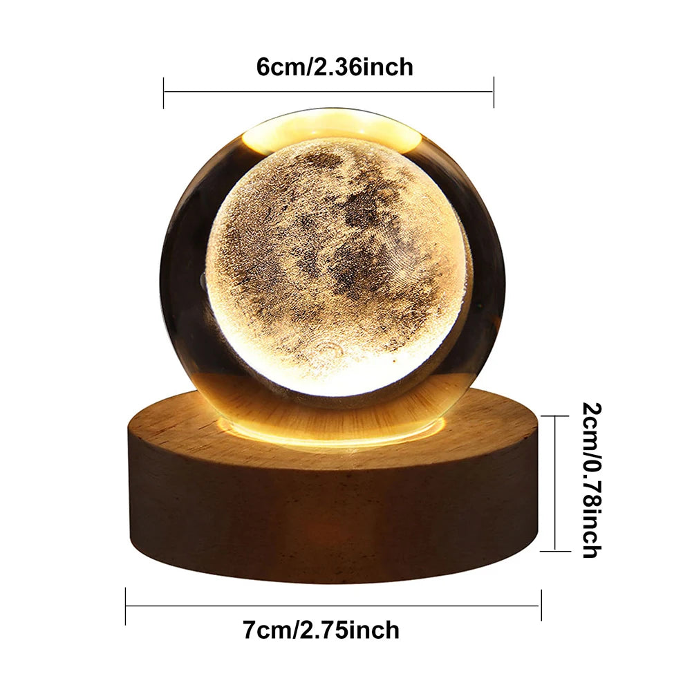 Magic Crystal Ball Night Light | Glowing Atmosphere Tabletop Decorations Gift