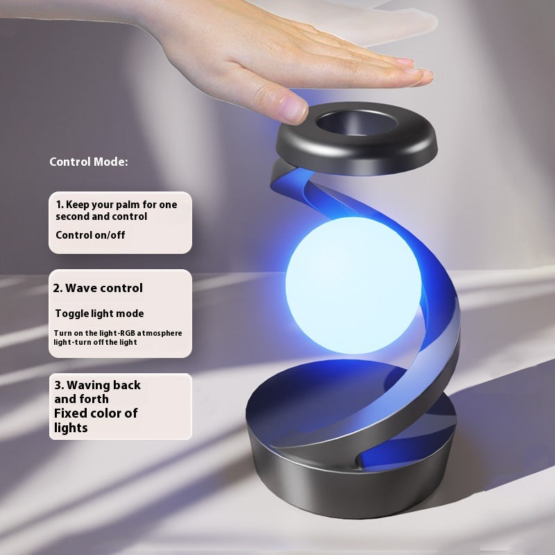 Floating Orb With Wireless Charging | Elegant and Futuristic Design Piece