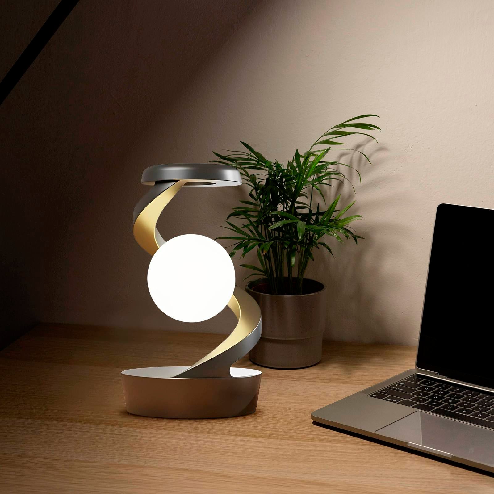 Floating Orb With Wireless Charging | Elegant and Futuristic Design Piece