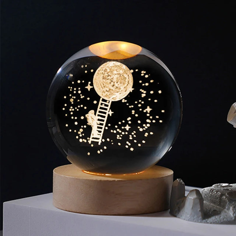 Magic Crystal Ball Night Light | Glowing Atmosphere Tabletop Decorations Gift