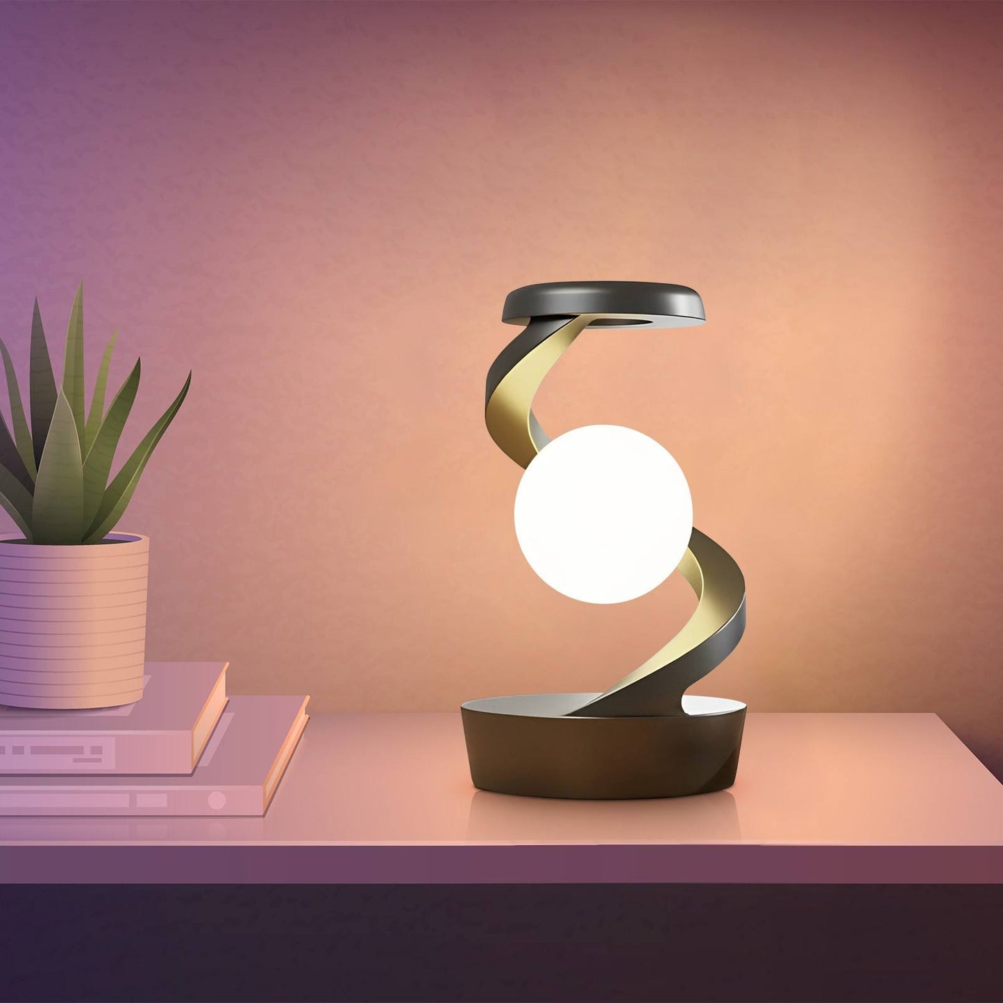 Floating Orb With Wireless Charging | Elegant and Futuristic Design Piece