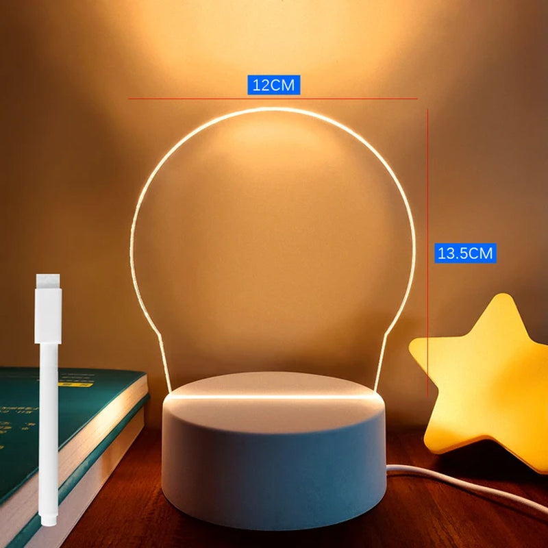 Magic Led Note Board Night Light | Holiday and Birthday gift Message Board