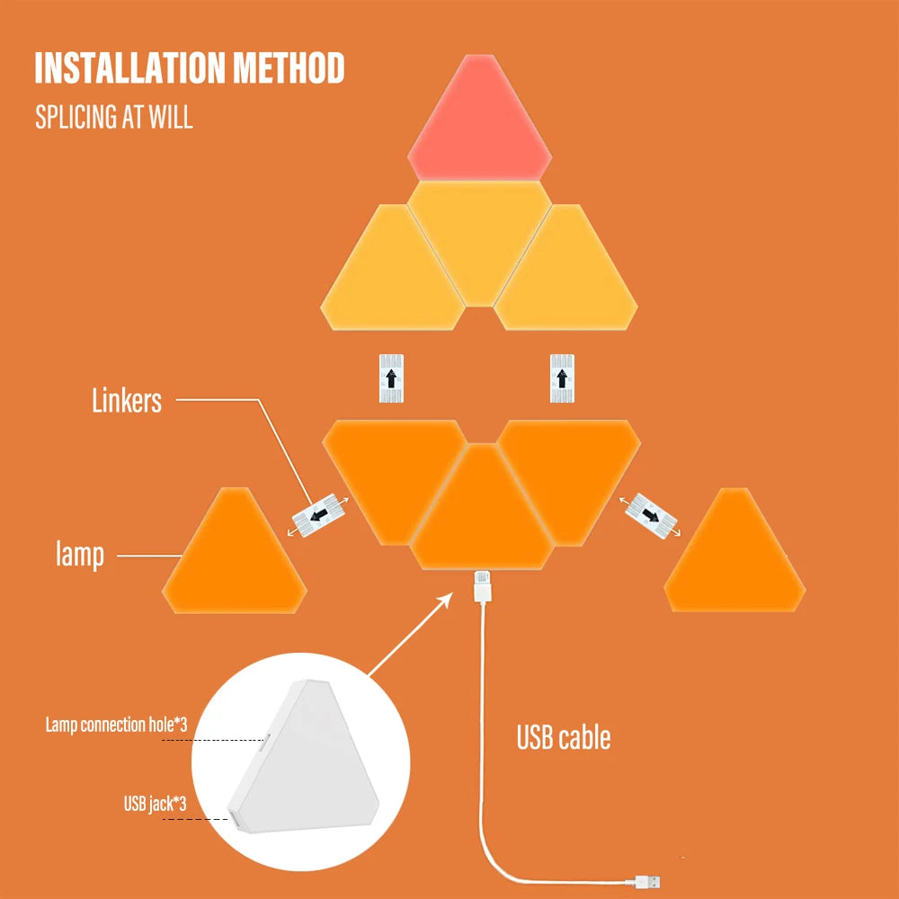 Smart Triangle Wall Light Panel | Works with Alexa and Google Assistant