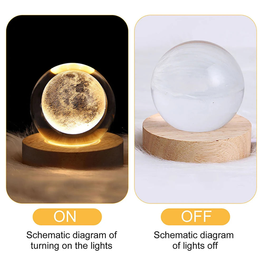 Magic Crystal Ball Night Light | Glowing Atmosphere Tabletop Decorations Gift