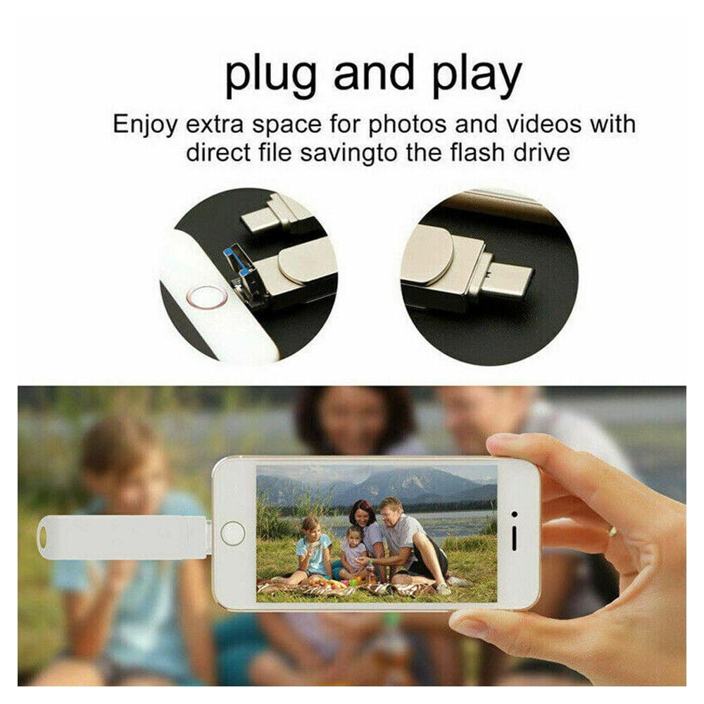 1TB USB 3.0 Flash Drive Memory Stick Type C OTG Thumb for Iphone Ipad Android